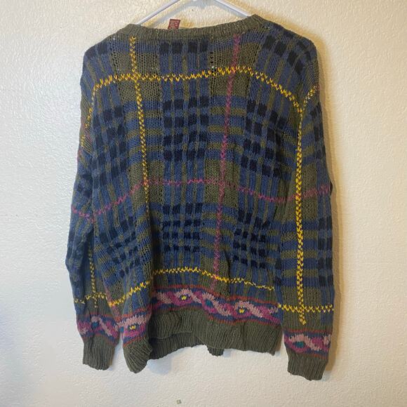 Vintage American Eagle Knit Linen Cotton Crewneck Fisherman Sweater Size Medium - Picture 6 of 6